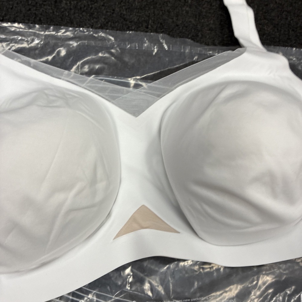Honeylove Silhouette Bra Sand White Lace Mesh Wire-Free SZ 2X+ NEW NWT - Picture 2 of 11